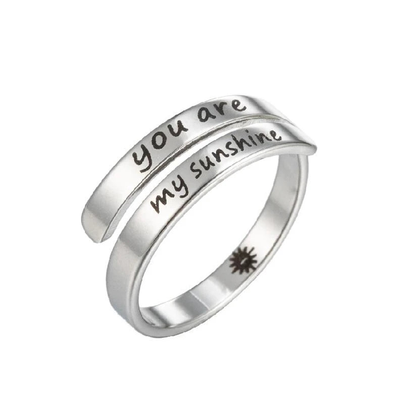 Engraved Self Care Ring