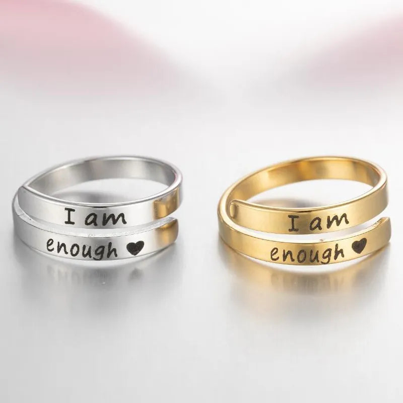 Engraved Self Care Ring