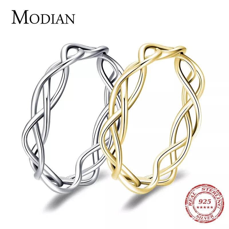 925 Sterling Silver Braided Ring
