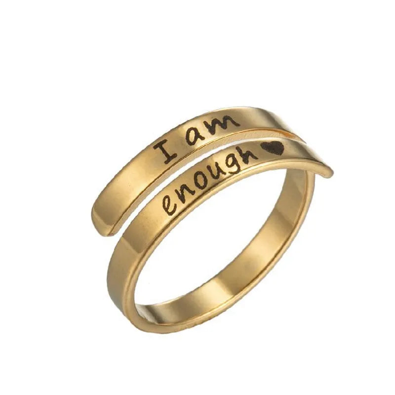 Engraved Self Care Ring