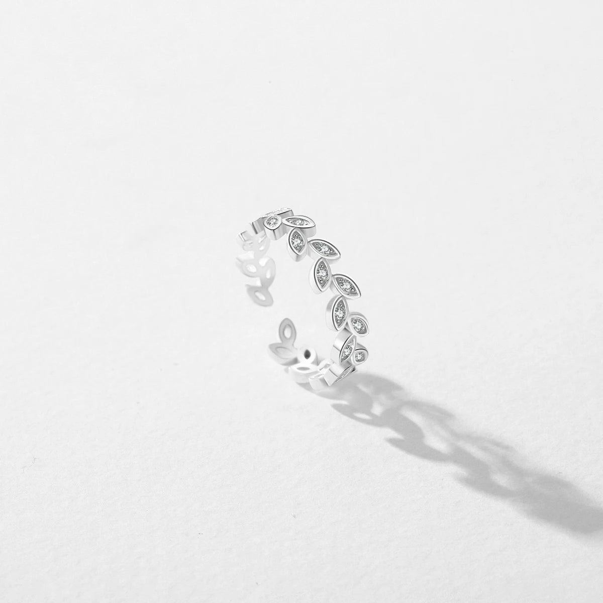 925 Sterling Silver Tree Leaf Lucky Guardian Ring