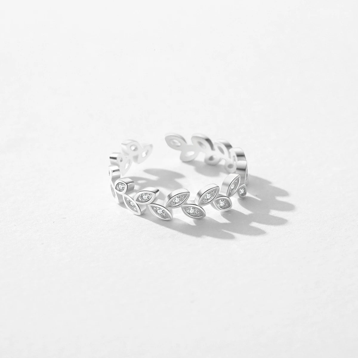 925 Sterling Silver Tree Leaf Lucky Guardian Ring