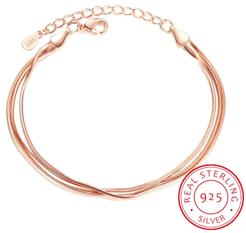 925 Sterling Silver Snake Chain Bracelet