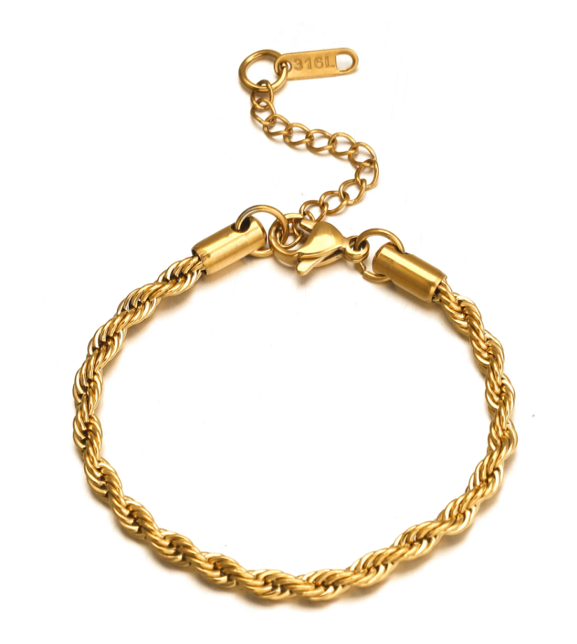 14K Gold Luxe Twisted Rope Bracelet