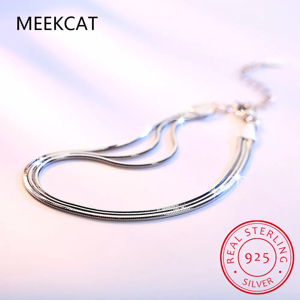 925 Sterling Silver Snake Chain Bracelet